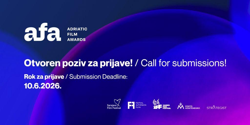 Adriatic Film & TV Awards: Prijave za AFA nagrade 2026.