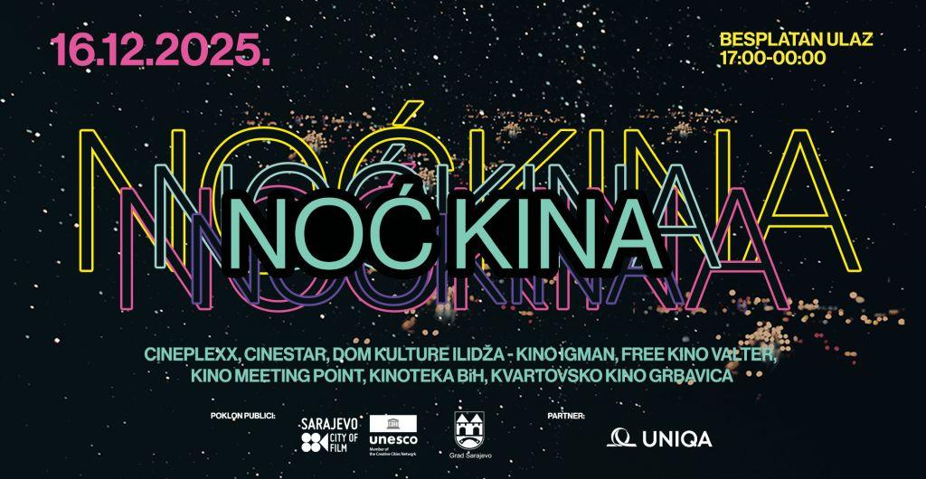 Objavljujemo program za Noć kina 16. decembra 2025.