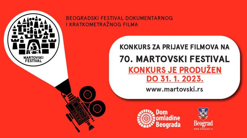 Produžen rok za prijavu na 70. Martovski festival u Beogradu